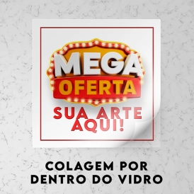 Adesivo Retroverso para Vidro / Branco Total